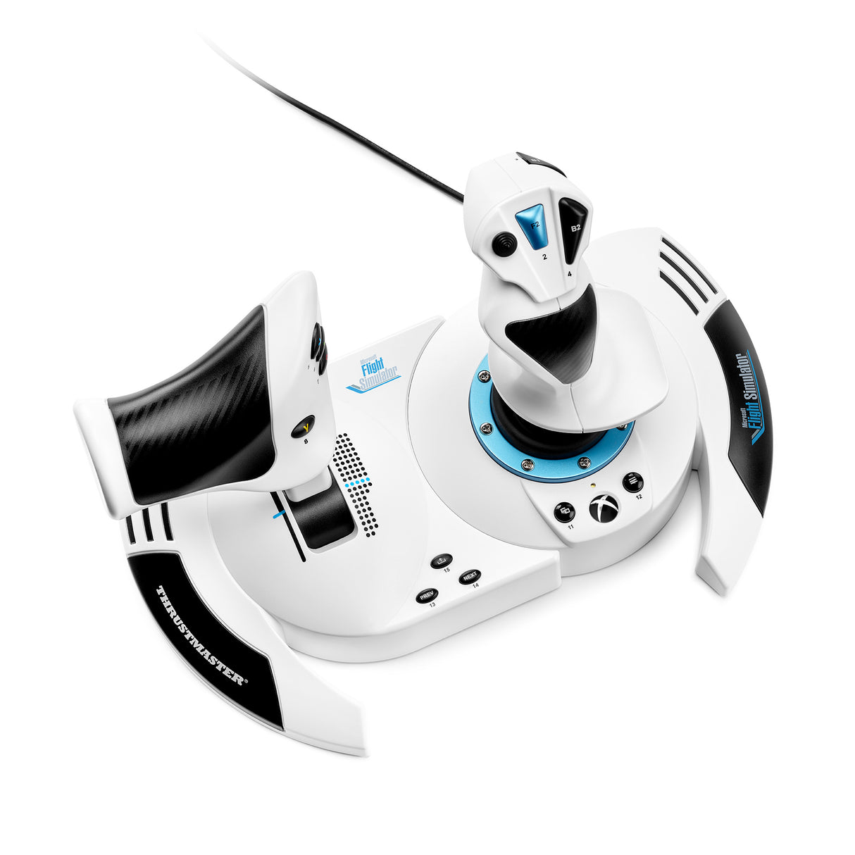 Thrustmaster T.Flight Hotas One Microsoft Flight Simulator Edition Nero, Bianco USB Joystick + leva di controllo del motore Analogico/Digitale PC, Xbox One, Xbox One S, Xbox One X