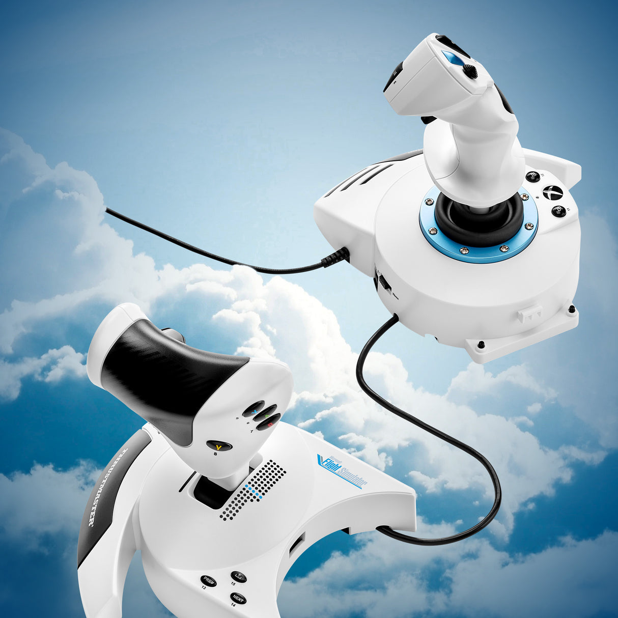 Thrustmaster T.Flight Hotas One Microsoft Flight Simulator Edition Nero, Bianco USB Joystick + leva di controllo del motore Analogico/Digitale PC, Xbox One, Xbox One S, Xbox One X