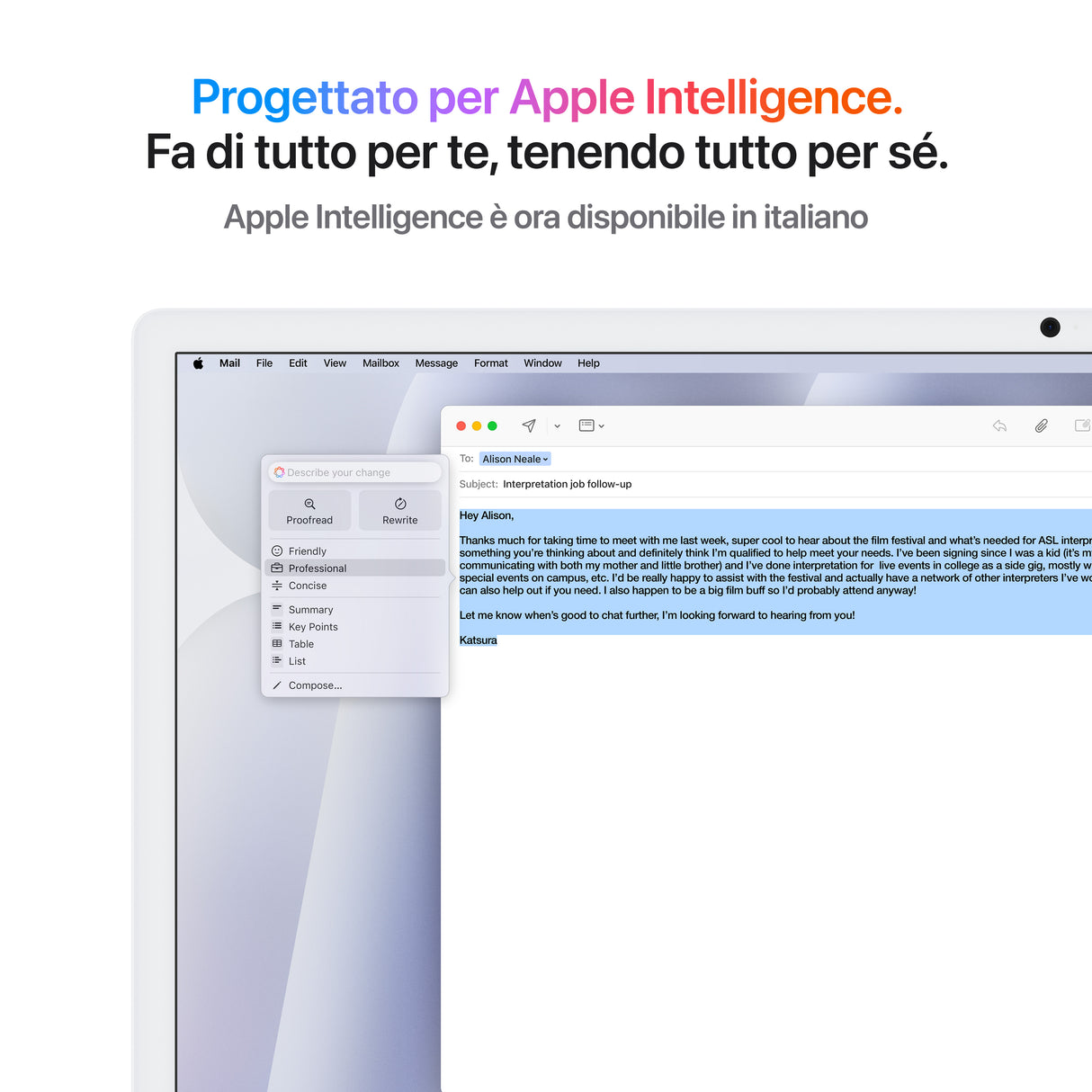 Apple iMac 24"Retina Display 4,5K, Chip M4 con CPU 8‑core, GPU 8‑core, 16GB, 256GB SSD, Argento