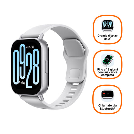 Xiaomi Redmi Watch 5 Active 5,08 cm (2") LCD 49.1 mm Digitale 320 x 385 Pixel Touch screen Argento