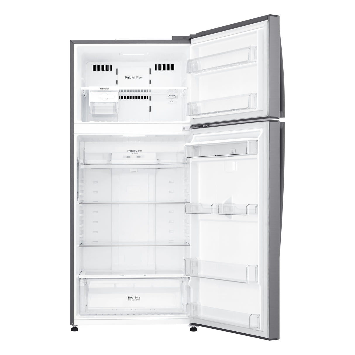 LG GTF744PZPED Frigorifero doppia porta, Classe E, 509L, Wi-Fi, Dispenser acqua, Inox