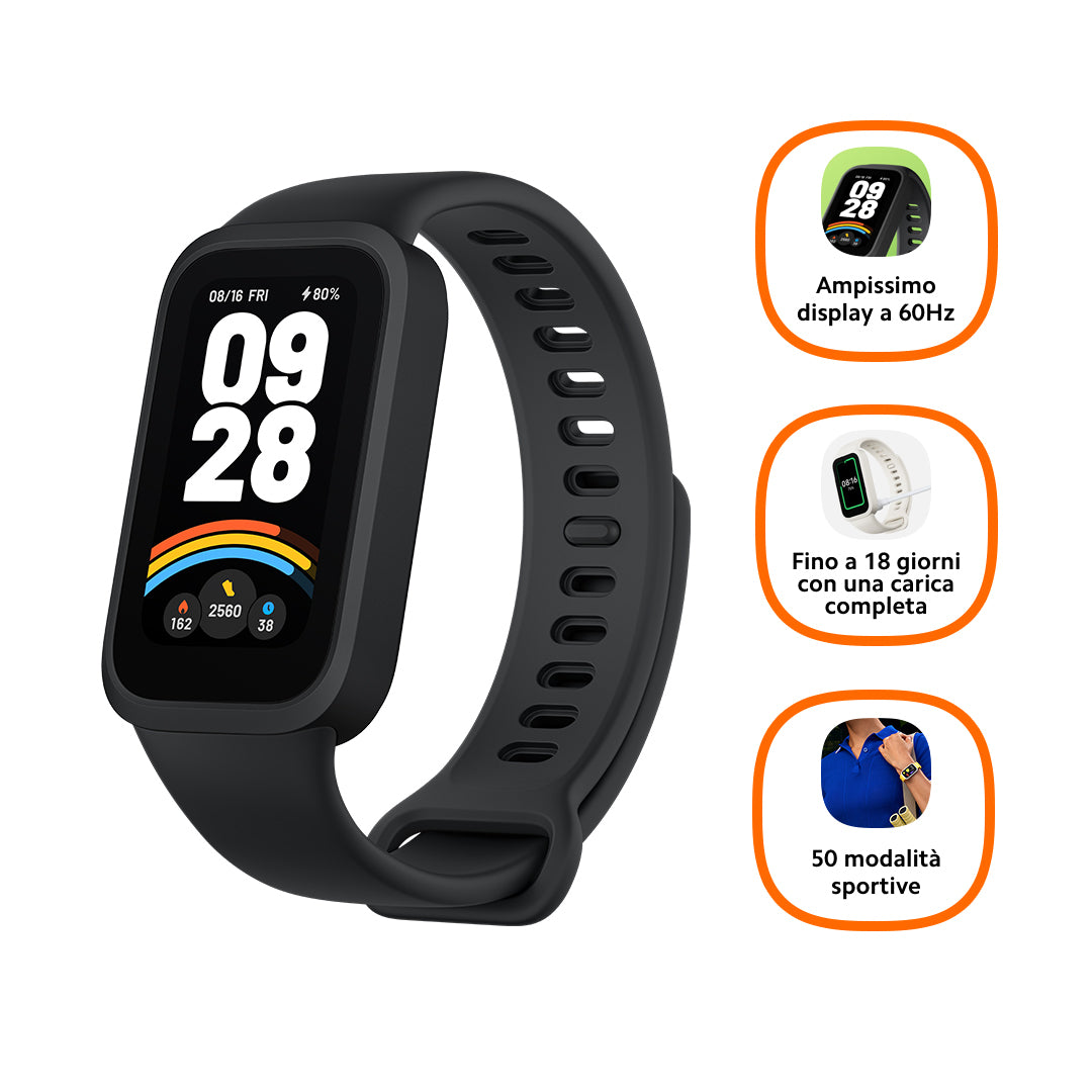 Xiaomi Smart Band 9 Active TFT Braccialetto per rilevamento di attività 3,73 cm (1.47") Nero