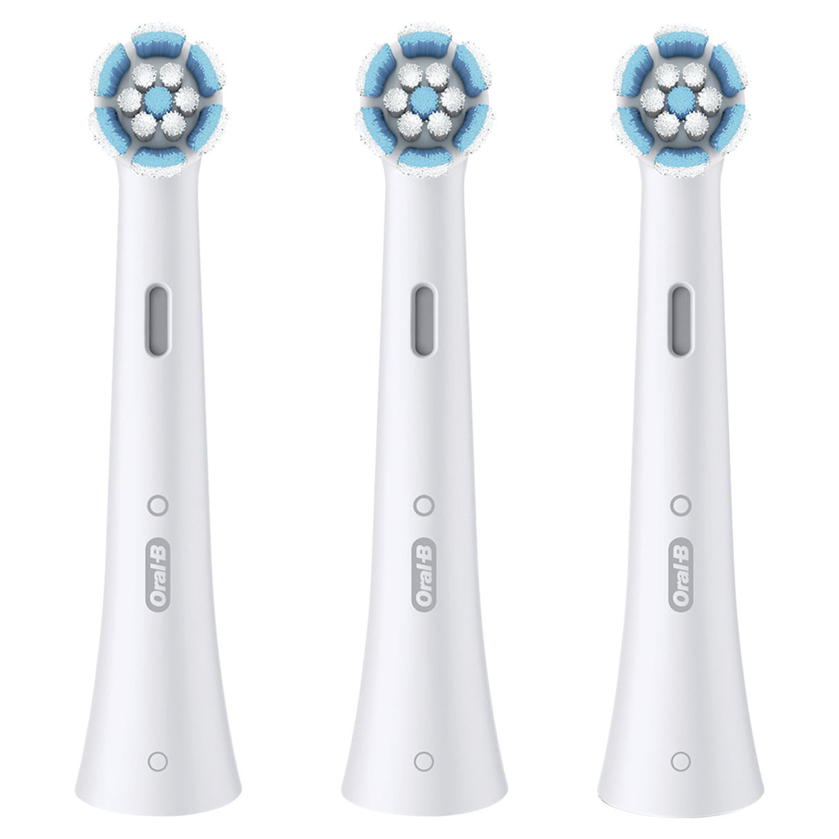 Oral-B Testine di Ricambio iO Gentle Care, testine rotonde originali, setole angolate per una rimozione più profonda della placca, testina più morbida, adatte a gengive sensibili, 3