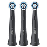 Oral-B Testine di Ricambio iO Series Gentle Care Black, testine rotonde di ricambio originali, setole angolate per una rimozione più profonda della placca, testina più morbida, adatte a gengive sensibili, 3