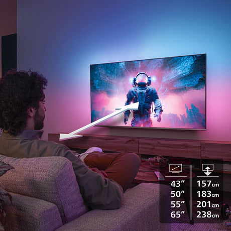 Philips Ambilight TV 55PUS8510 4K UHD QLED 139cm 55" Smart TV Dolby Atmos Titan OS