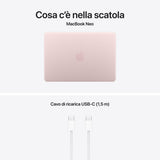 Apple MacBook Neo 13"A18 Pro chip 6‑core CPU 5‑core GPU 8GB 512GB SSD Touch ID - Rosa pastello