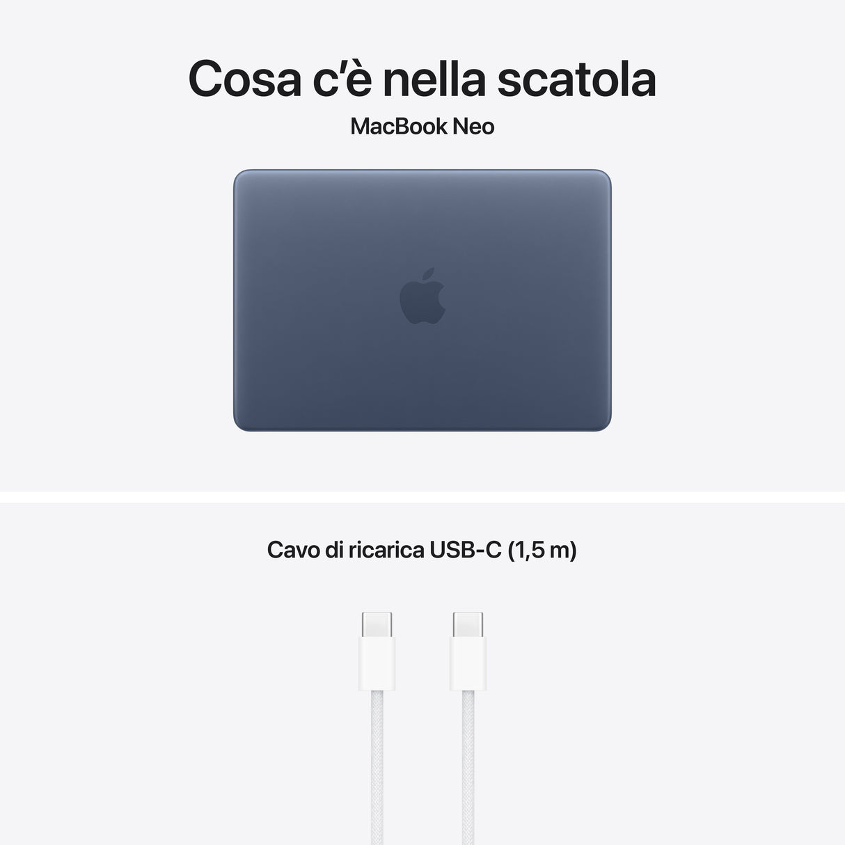 Apple MacBook Neo 13"A18 Pro chip 6‑core CPU 5‑core GPU 8GB 512GB SSD Touch ID - Indaco
