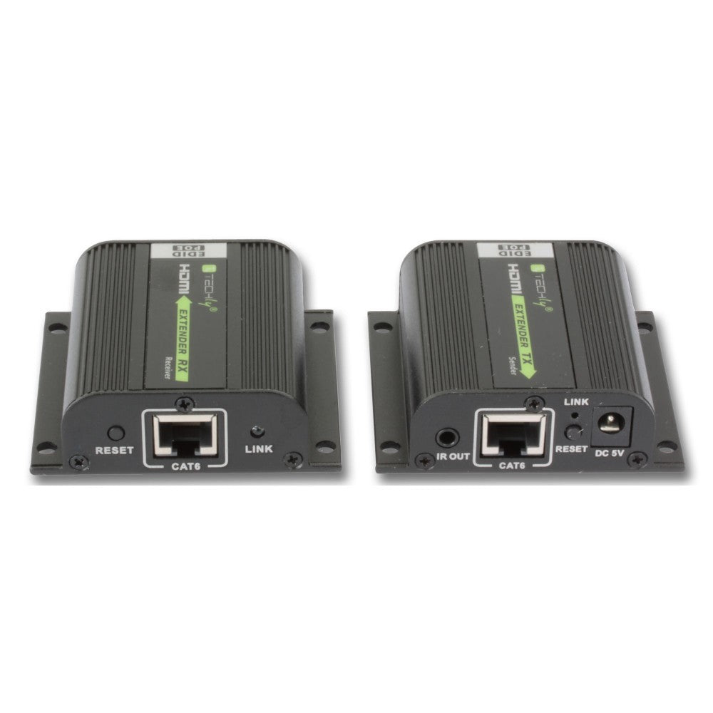 Techly IDATA EXT-E70POED moltiplicatore AV Trasmettitore e ricevitore AV Nero