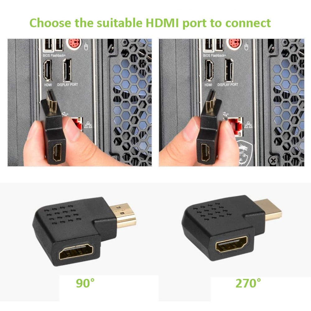 Techly Adattatore HDMI Maschio / Femmina Angolato 90° (IADAP HDMI-R)