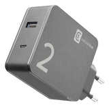 Cellularline Duo Charger - MacBook and iPhone Caricabatterie per computer portatili dotati di porta USB-C e smartphone, 42W