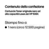 HP Cartuccia Toner originale nero ad alta capacità LaserJet 508X
