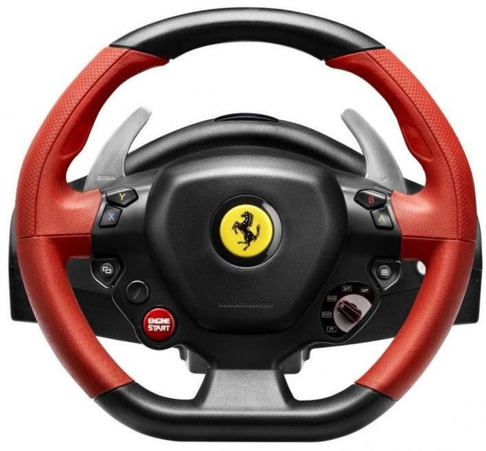 Thrustmaster Ferrari 458 Spider Nero, Rosso Sterzo + Pedali Xbox One