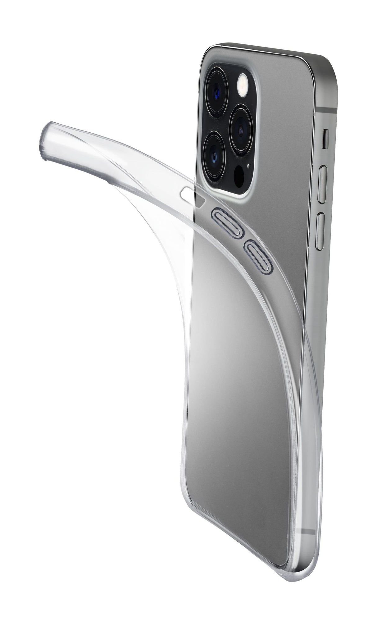 Cellularline Fine - iPhone 16 Pro Cover in gomma morbida ultra sottile e trasparente