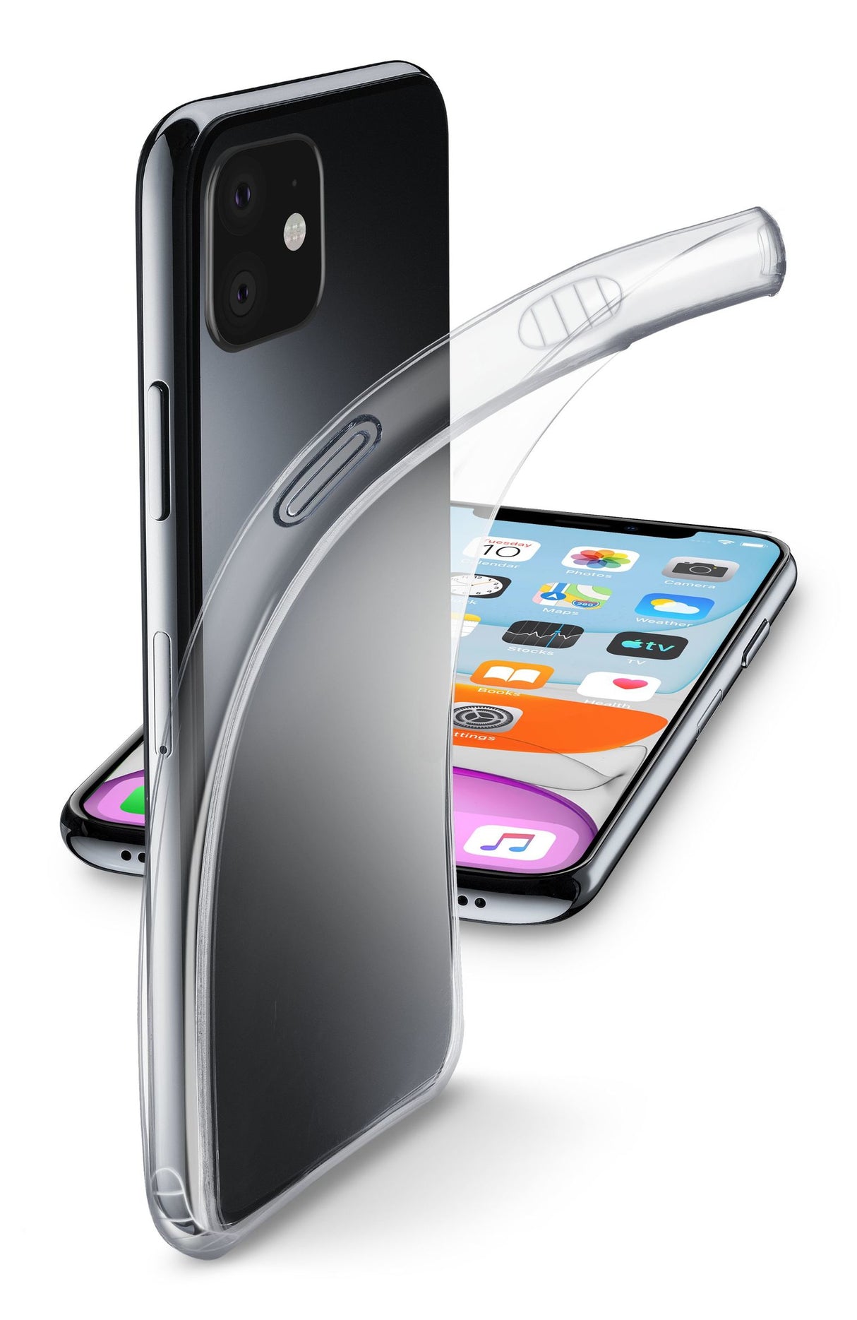 Cellularline Fine - iPhone 11 Cover in gomma morbida ultra sottile e trasparente
