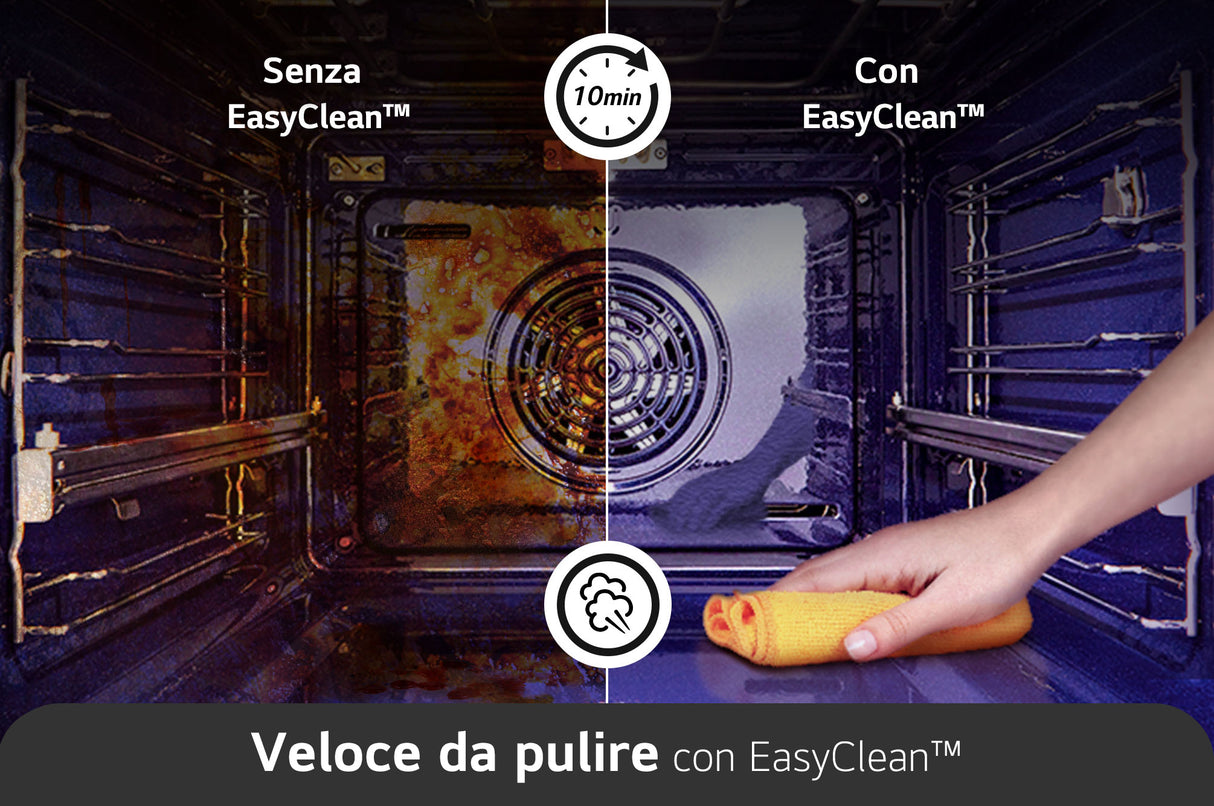 LG InstaView WSED7665B Forno a vapore 76L Classe A++ Display 4,3" EasyClean Wi-Fi