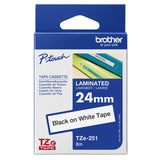 Brother TZE-251 nastro per etichettatrice Nero su bianco