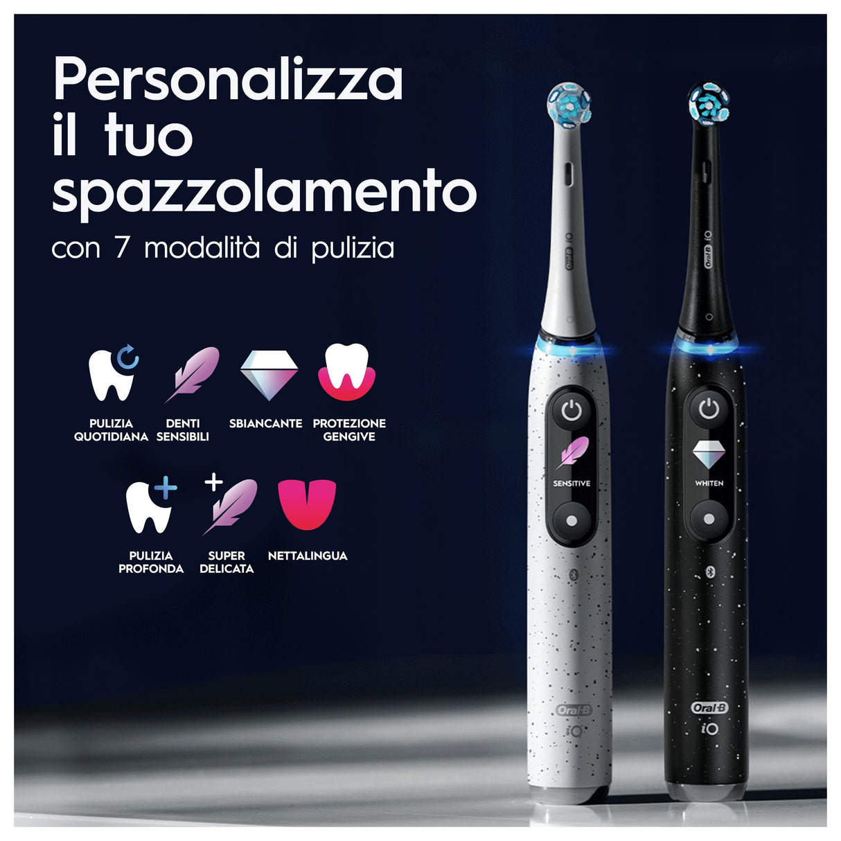 Oral-B iO Spazzolino Elettrico Ricaricabile 10 Bianco,1 Testina, 1 Custodia Da Viaggio ricaricabile, 1 Caricatore Sense