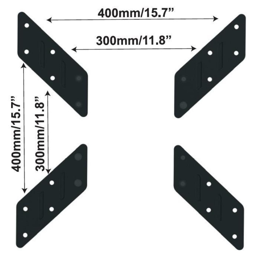 Techly Adattatore Universale per Supporto VESA da 200x200 a 400x400 Nero (ICA-LCD G11A)