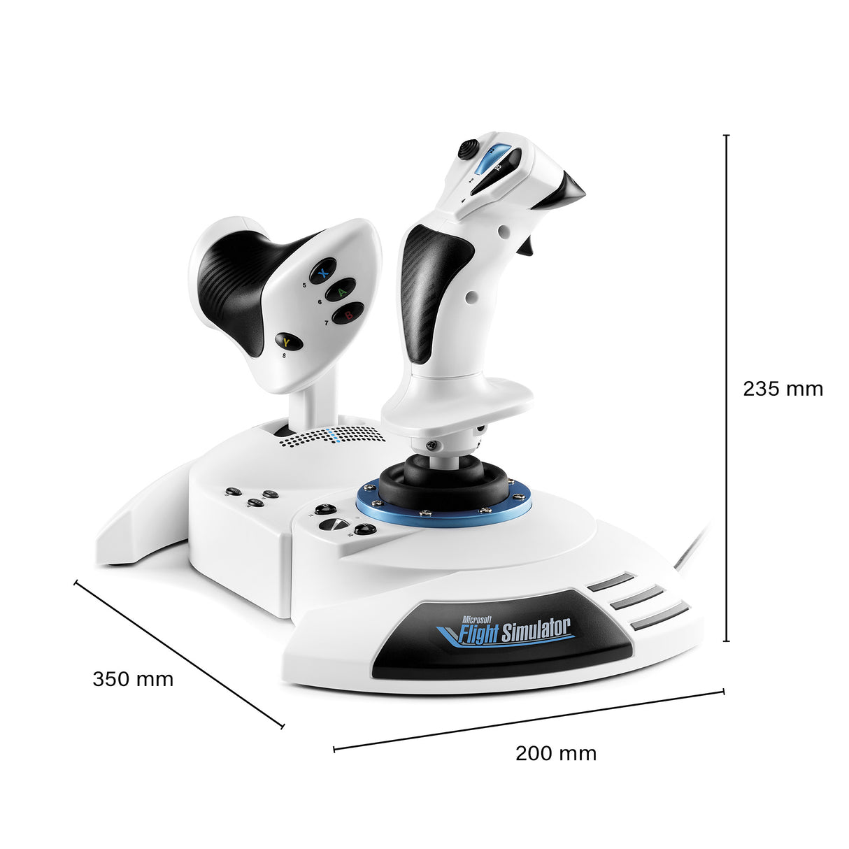 Thrustmaster T.Flight Hotas One Microsoft Flight Simulator Edition Nero, Bianco USB Joystick + leva di controllo del motore PC, Xbox One, Xbox One S, Xbox One X