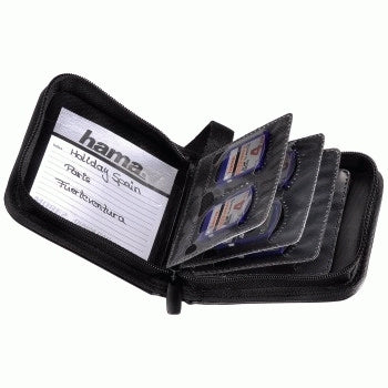 Hama Wallet 12 SD custodia per scheda di memoria Ecopelle Nero