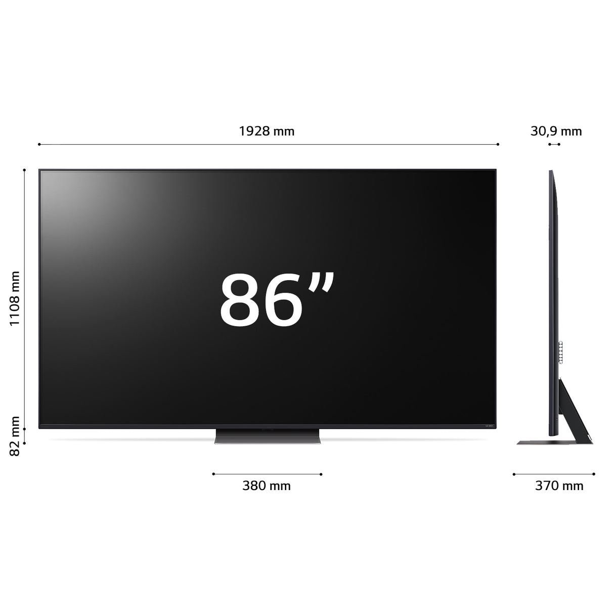 LG QNED AI 86'' Serie QNED86 86QNED86T6A, TV 4K, 4 HDMI, SMART TV 2024