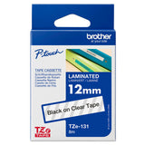 Brother TZE-131 nastro per etichettatrice Nero trasparente