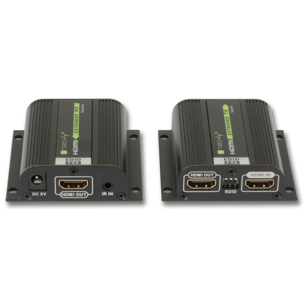 Techly IDATA EXT-E70POED moltiplicatore AV Trasmettitore e ricevitore AV Nero