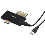 Hama Lettore USB 3.0 con cavo, CF1, MMS, MMS DUO, MMS PRO, MMS PRO DUO, micro SD, Micro SDXC, MMC, SD, SDHC, SDXC, UHS-1, nero, blister