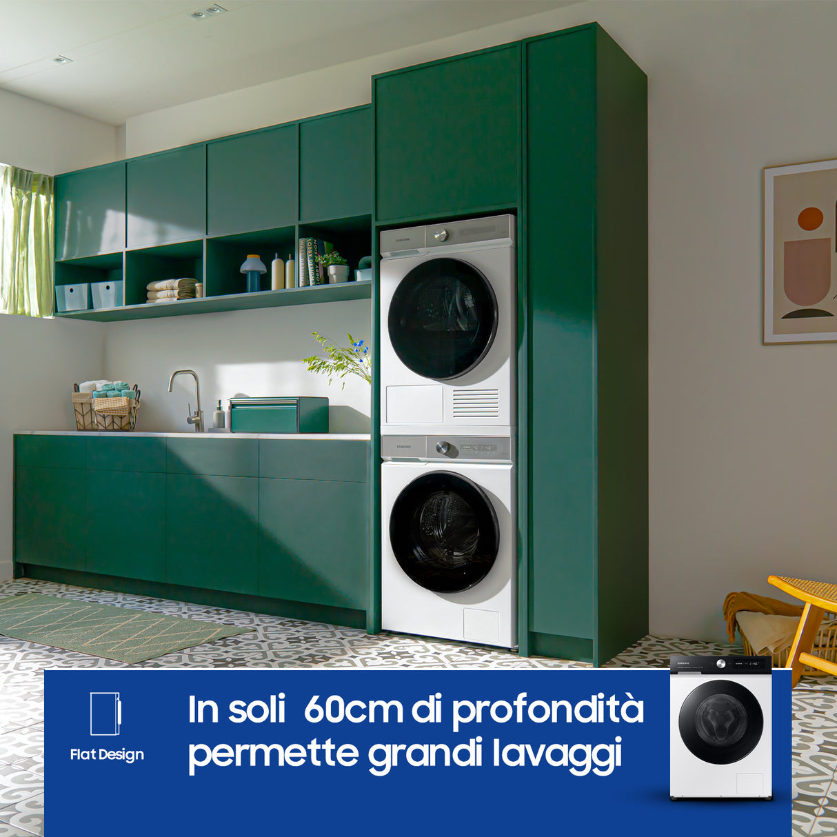 Samsung WW90DB7U94GEU3 lavatrice Caricamento frontale 9 kg 1400 Giri/min Bianco