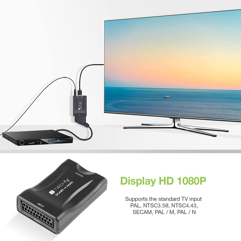 Techly IDATA SCART-HDMI3 convertitore video 1920 x 1080 Pixel