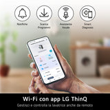 LG F4NX1009NWB Lavatrice smart 9kg, Classe A, 1400 giri, 6 Motion, Allergy Care, Bianca