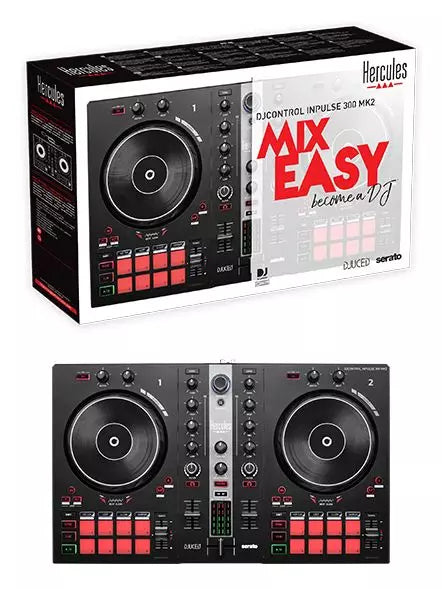 Hercules INPULSE 300 MK2 Mixer per vinile Nero, Rosso