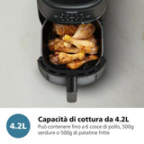 Philips 2000 series NA221/00 Airfryer 4.2 L, Friggitrice ad aria 13 in 1, App ricettario