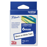 Brother TZe-211 nastro per etichettatrice Nero su bianco