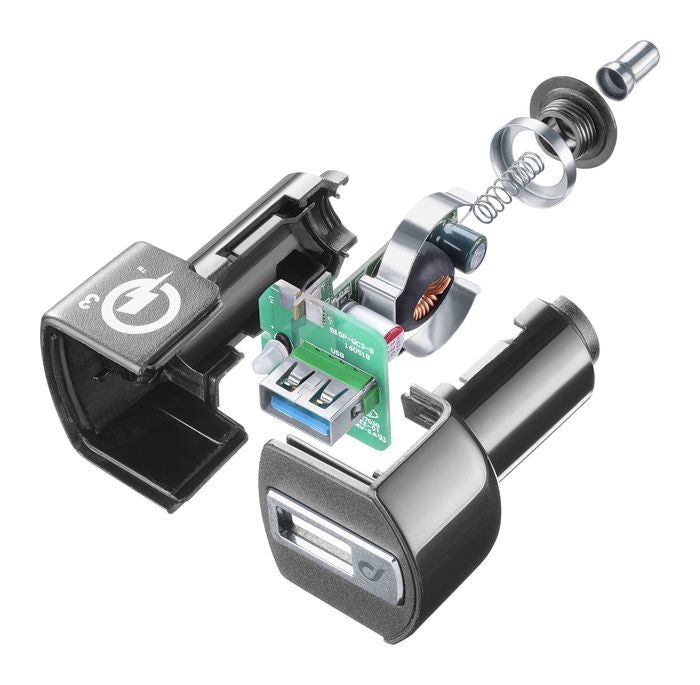 Cellularline USB Car Charger 18W - Huawei, Xiaomi, Wiko, Asus and other smartphone Caricabatterie da auto adattivo 18W