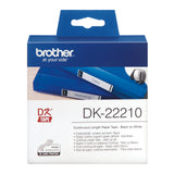 Brother DK-22210 nastro per etichettatrice Nero su bianco