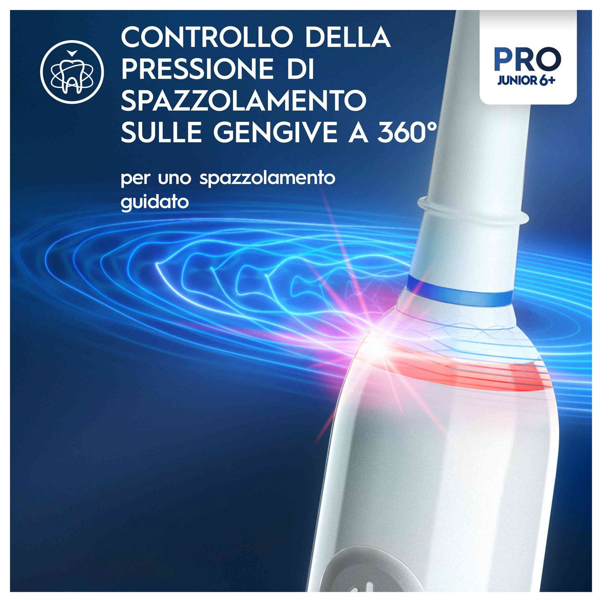 Oral-B PRO 14876674 spazzolino elettrico Bambino Spazzolino rotante Multicolore, Bianco