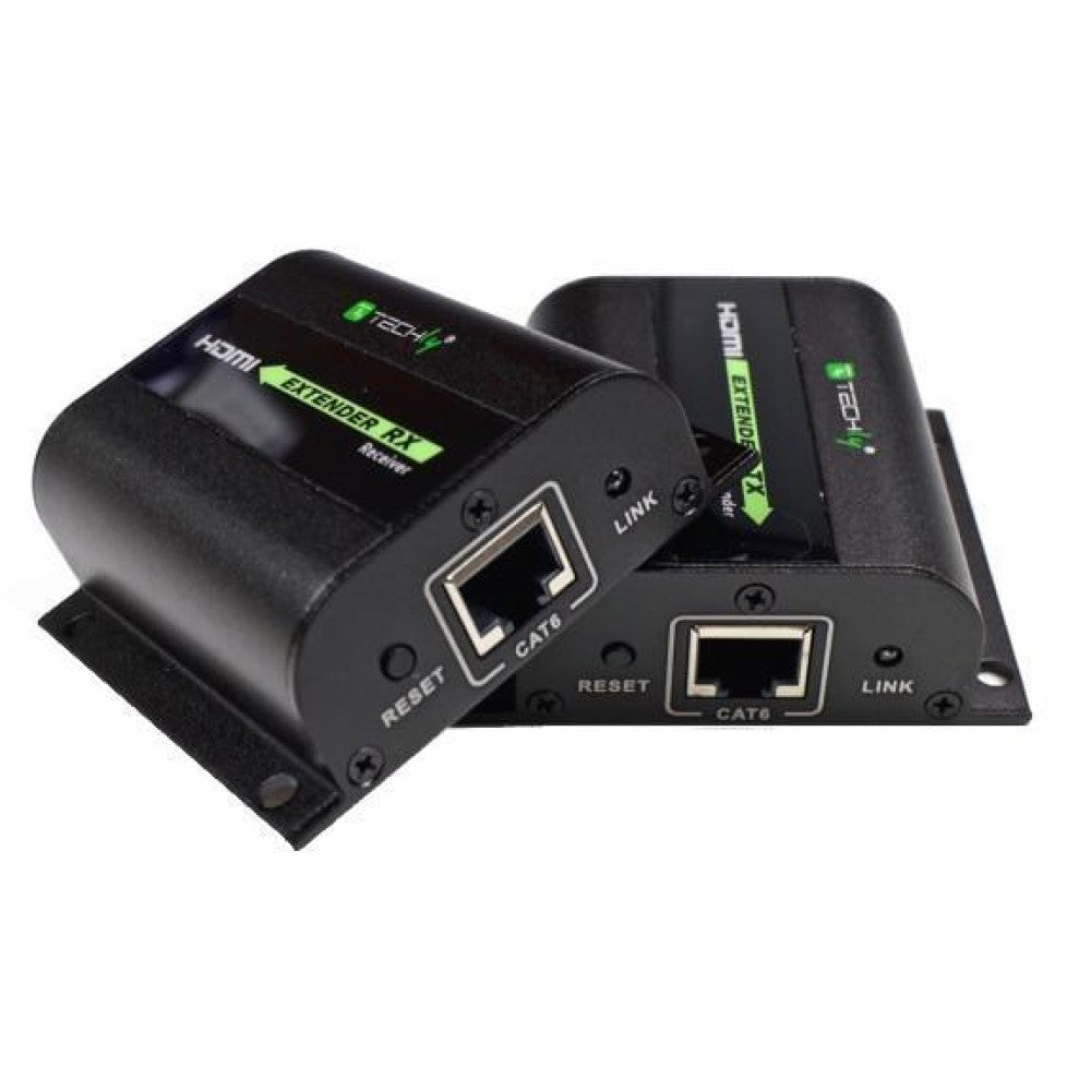 Techly Extender HDMI Full HD 3D IR su cavo Cat.5E/6/6A/7 60m Autoregolato (IDATA EXT-E70I)