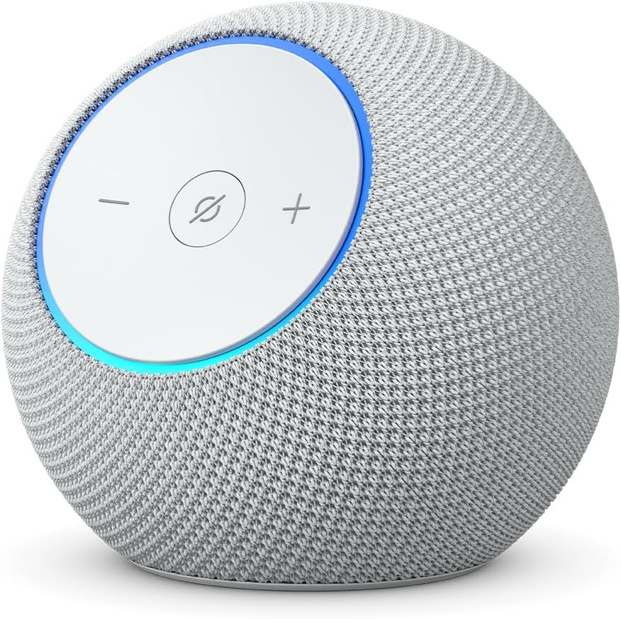 Amazon Echo Dot Max - Altoparlante Alexa con audio avvolgente, Hub Casa Intelligente integrato, Bianco ghiaccio