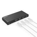 Hama Switch HDMI 3 porte con telecomando, connettori dorati, 4k, nero