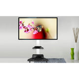 Techly Supporto a Pavimento con Mensola Trolley TV LCD/LED/Plasma 37-70" Bianco