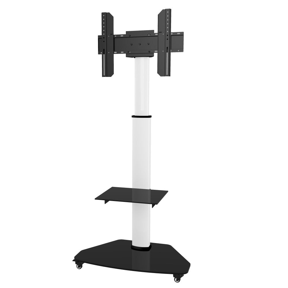 Techly Supporto a Pavimento con Mensola Trolley TV LCD/LED/Plasma 37-70" Bianco
