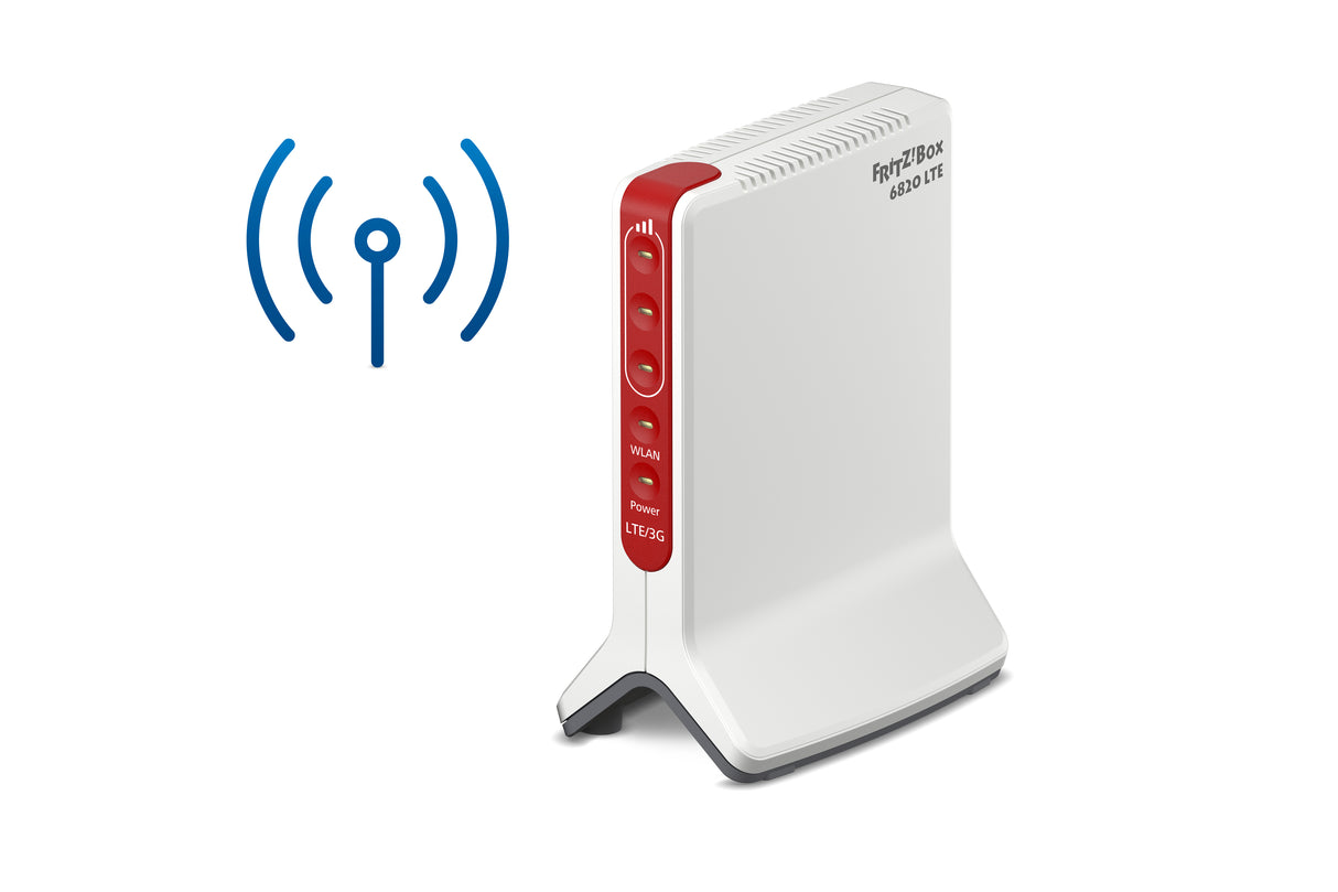 FRITZ!Box 6820 LTE (v3) INT router wireless Gigabit Ethernet Banda singola (2.4 GHz) 4G Rosso, Bianco