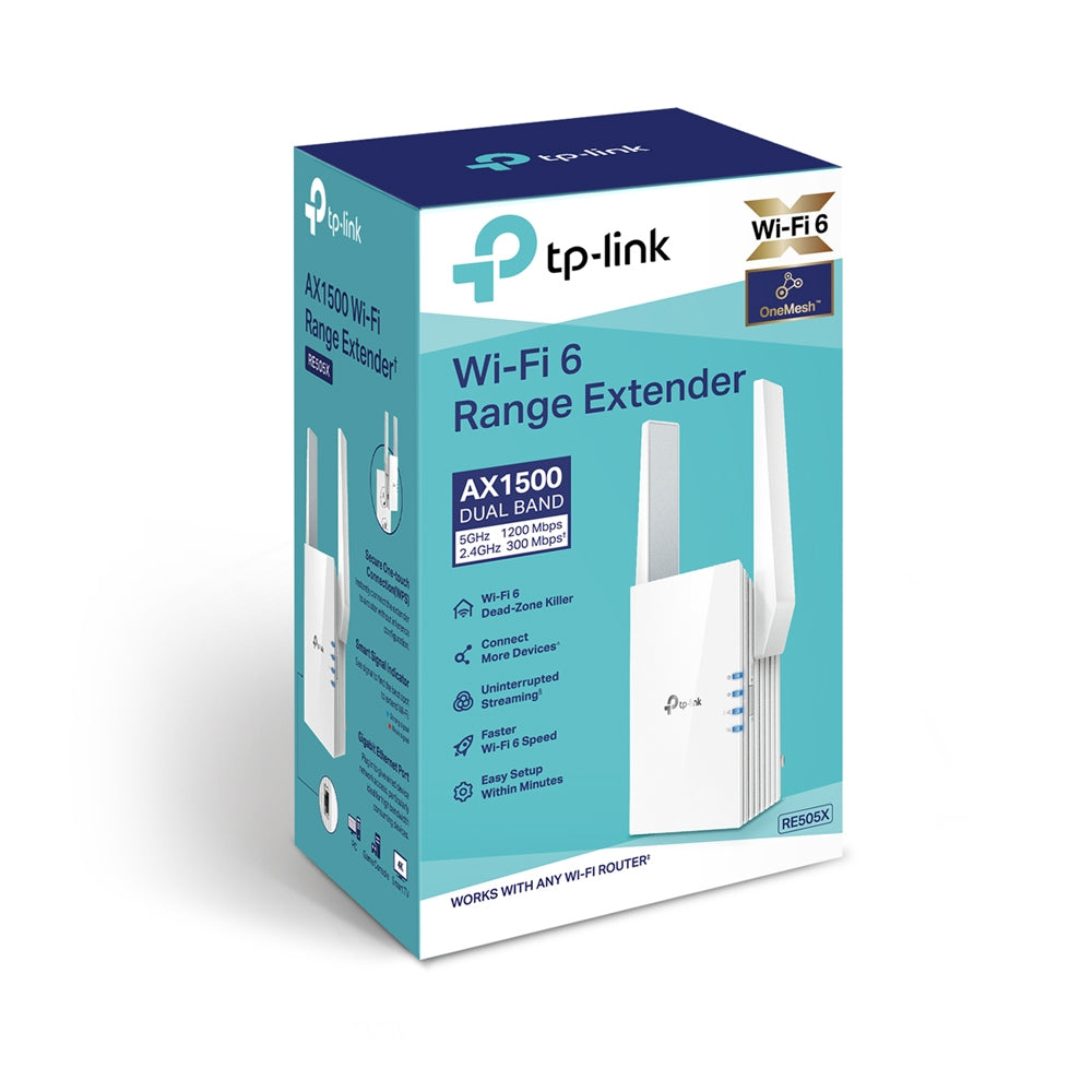 TP-Link RE505X moltiplicatore di rete Ricevitore e trasmettitore di rete Bianco 10, 100, 1000 Mbit/s