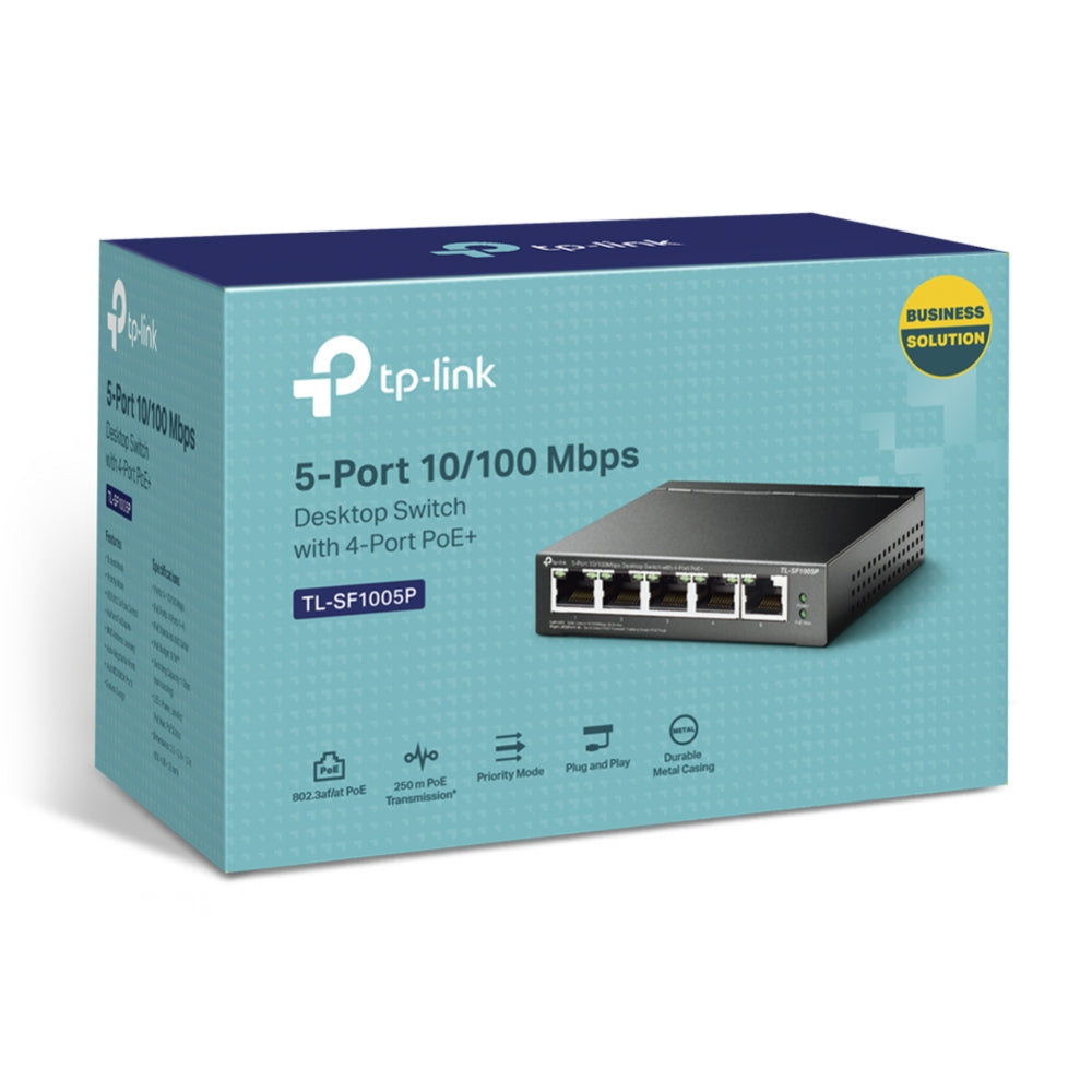 TP-Link TL-SF1005P Non gestito Fast Ethernet (10/100) Supporto Power over Ethernet (PoE) Nero