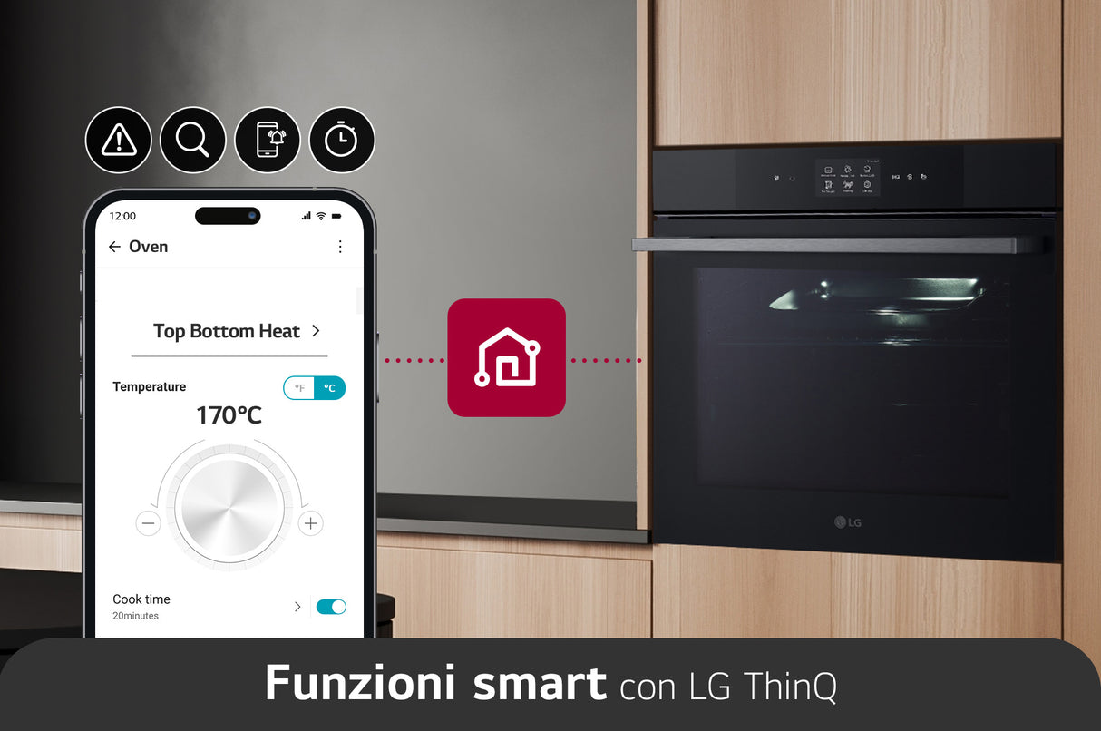 LG InstaView WSED7665B Forno a vapore 76L Classe A++ Display 4,3" EasyClean Wi-Fi