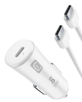 Cellularline Super Fast Car Power Kit 25W - USB-C to USB-C - Samsung Caricabatterie da auto USB-C Super Fast Charge 25W con cavo USB-C to USB-C