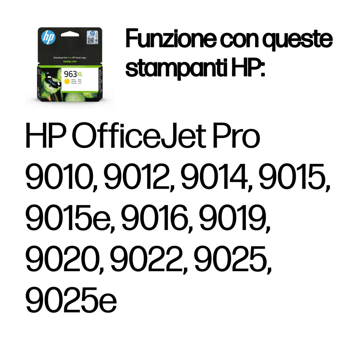 HP Cartuccia di inchiostro giallo originale 963XL ad alta capacità