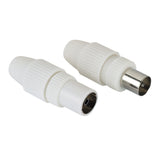 Hama Spina per cavo antenna coassiale maschio e femmina, 5-7 mm (2 pzz.)