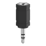 Hama 00205199 adattatore per inversione del genere dei cavi 2.5mm 3.5mm Nero, Argento